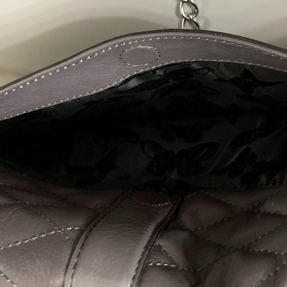 Rebecca Minkoff Quilted Love Clutch with Chain *Gray* - Picture 12 of 13